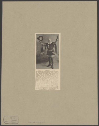 Portrait of Jean Maas as Marcel in the opera Les Huguenots