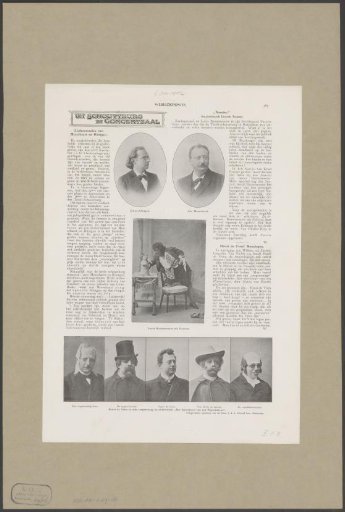 Portraits of Julius Röntgen, Johannes Messchaert, Louis Bouwmeester and Henri de Vries