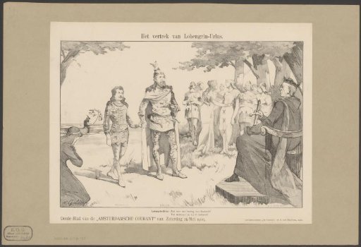 Désiré Pauwels as Friedrich von Telramund and Jacques Urlus as Lohengrin for Cornelis van der Linden as Heinrich der Vogler