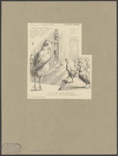 Johannes George de Groot as a Crowing Rooster