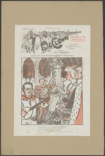 Henri Viotta and Cornelis van der Linden Singing as Minstrels to Raise Funds