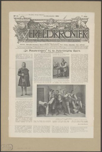 Article on the first performance of the opera Die Meistersinger von Nürnberg in the Netherlands