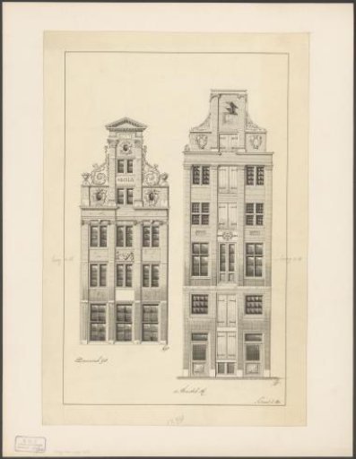 Facades of Damrak 98 and Amstel 14