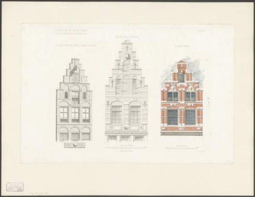 Facades of Houses on the Westermarkt, Spuistraat and Torensteeg in Amsterdam