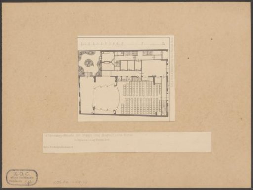 Plan of the buildings of the Society for the Cultivation of Vocal and Dramatic Art in Amsterdam