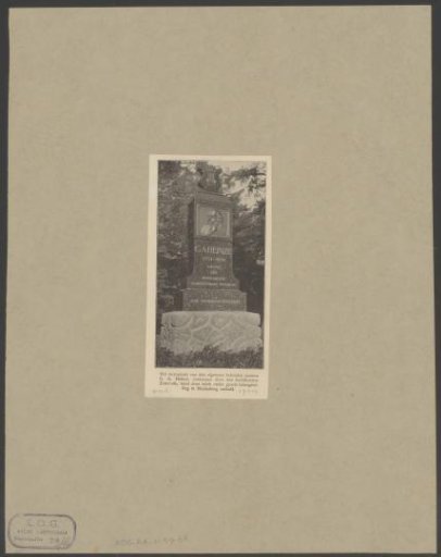Monument for Gustav Adolf Heinze in Muiderberg