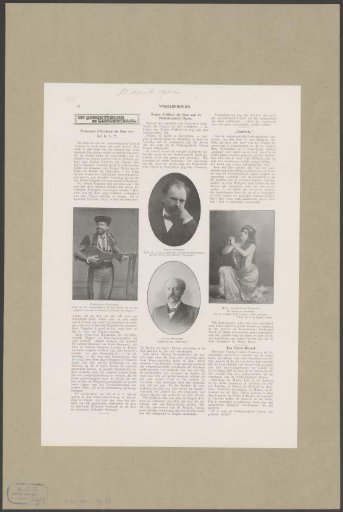Portraits of Francisco de Andrade, Eugen d'Albert, Simon van Milligen, and Fannie Francisca