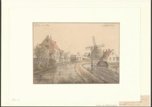 View of the Achterweg, looking towards mill De Otter