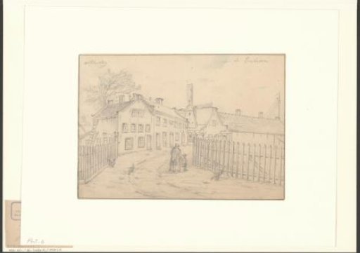 View of the Achterweg with a view of mill De Eenhoorn