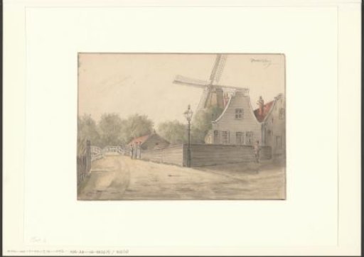 View of the Voorweg with mill De Valk