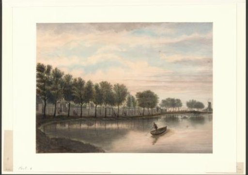 View of the estate West Rust on the Singel near the Weteringpoort