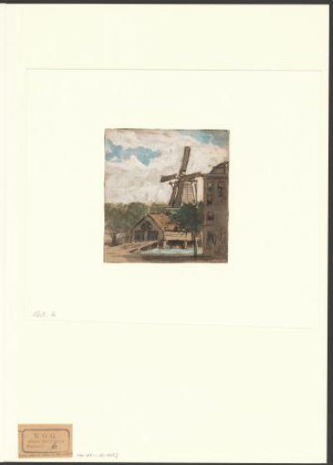 View of a mill on the Haarlemmerweg, corner of the Singel