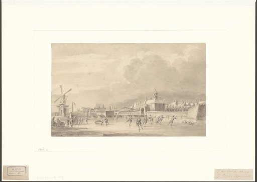 View of skaters at the Leidsepoort
