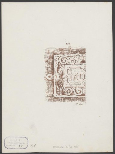 Part of a gable stone