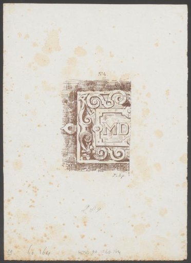 Part of a gable stone