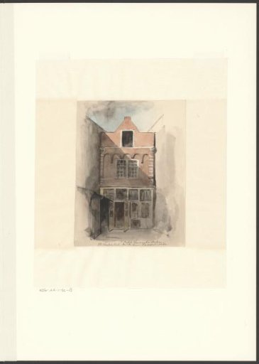 View of the facade of the oldest house in Amsterdam at Prins Hendrikkade 62