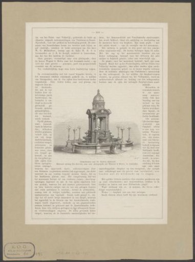 Article on the winning design for the competition for the Sarphatimonument in Amsterdam