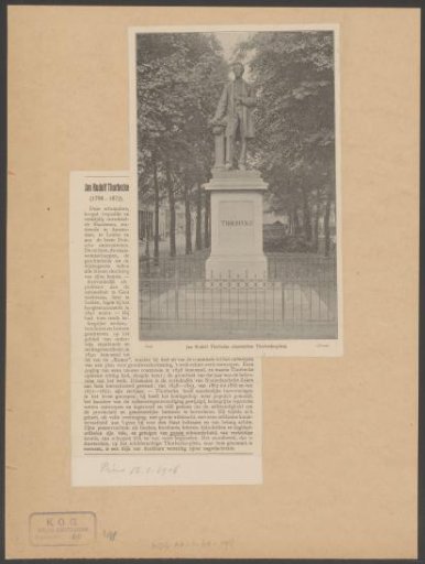 Statue of Johan Rudolf Thorbecke on the Thorbeckeplein in Amsterdam