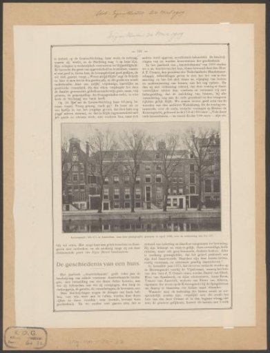 Article on Keizersgracht 563-575 in Amsterdam