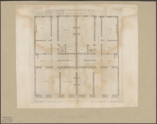 Map of the Trippenhuis in Amsterdam