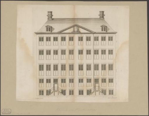 View of the rear of the Trippenhuis in Amsterdam