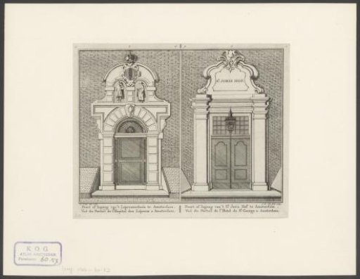 Gate of the Leprosy House and of the St. Jorishof, the former Leprosy House, in Amsterdam