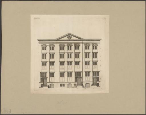 View of a dwelling house on the Singel in Amsterdam
