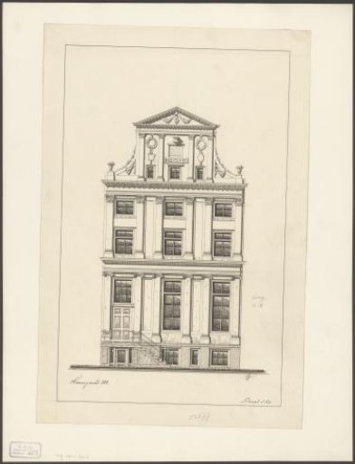 Facade of a dwelling house on the Herengracht in Amsterdam