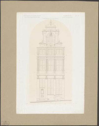 View of a dwelling house on the Nieuwezijds Voorburgwal in Amsterdam