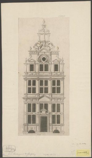 View of the house of Hans van Wely on the Oudezijds Voorburgwal in Amsterdam