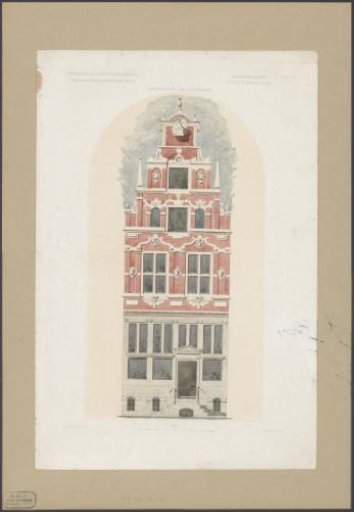 View of a residence on the Oudezijds Voorburgwal in Amsterdam