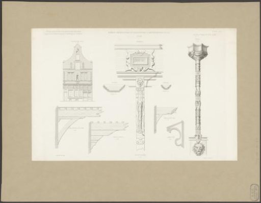 Details of a dwelling house on the corner of the Warmoesstraat and Oudebrugsteeg in Amsterdam