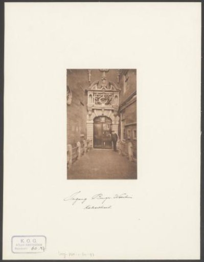View of the entrance to the Burgerweeshuis in Amsterdam