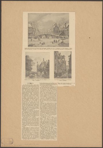 Three views of Amsterdam streets and article on the art collection of Dirk Christiaan Meijer jr.