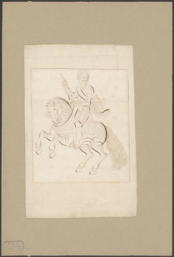Equestrian portrait of a man and poems on the work of Johanna Koerten