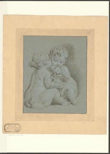 Children Playing with a Puppy