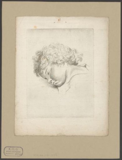 Head of a sleeping child, facing left