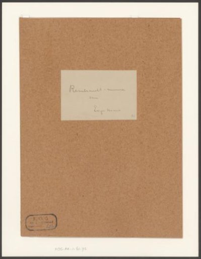 Articles on Rembrandt on the occasion of the 300th anniversary of his birth