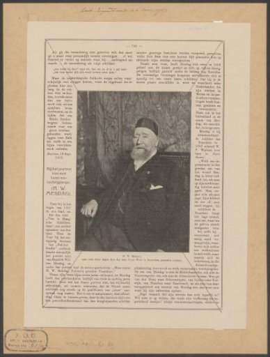 Portrait of Albert Theodoor Hartkamp and biographical article on his life