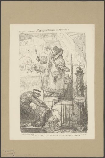 Louis Apol painting the panorama of Nova Zembla