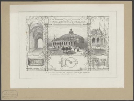 View and plan of the Panorama Building in Amsterdam