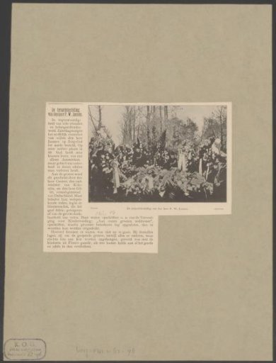Funeral of Peter Wilhelm Janssen