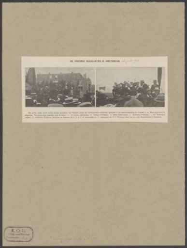Political meeting of socialists in Amsterdam