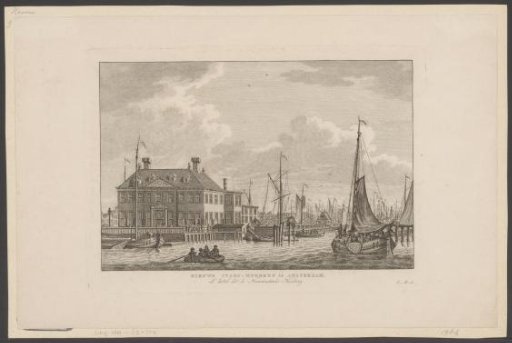 View of the Nieuwe Stadsherberg on the IJ in Amsterdam