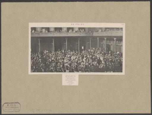 Interior of the Concertgebouw in Amsterdam during the second congress of the World Union for Women's Suffrage