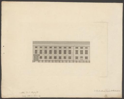 View of the bathhouse in the Doelenstraat in Amsterdam