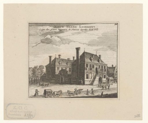 View of the Nieuwezijds Heerenlogement in Amsterdam