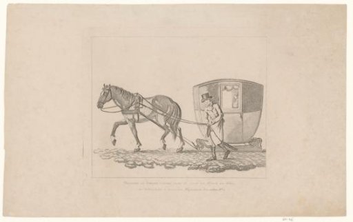 Carriage with a female passenger