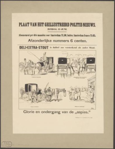 Scenes from the history of Amsterdam rental carriages, also known as 'aapjes'