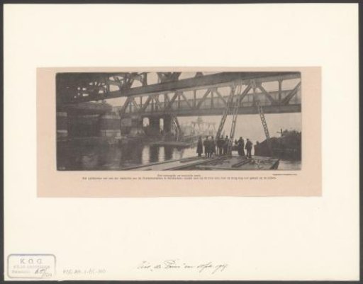 Construction of the railway viaduct over the Oostertoegang next to Amsterdam Central Station
